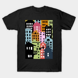 Nightscape City Buildings T-Shirt